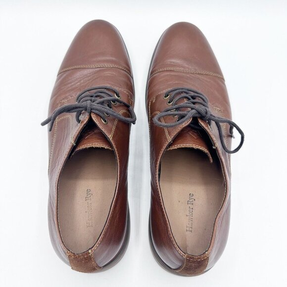 Hawker Rye Toe Cap Derby Mens 10.5 Brown Dress Casual Soft Leather Oxford Shoes main image 9